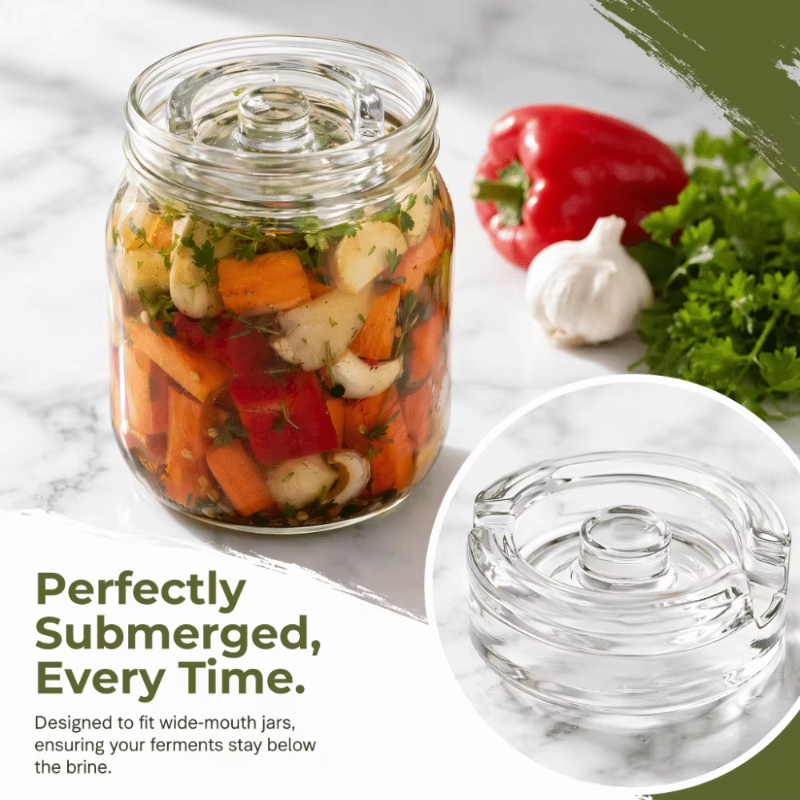 Mason Jar Wide Mouth - 3 Stück Fermentiergewichte aus Glas mit
