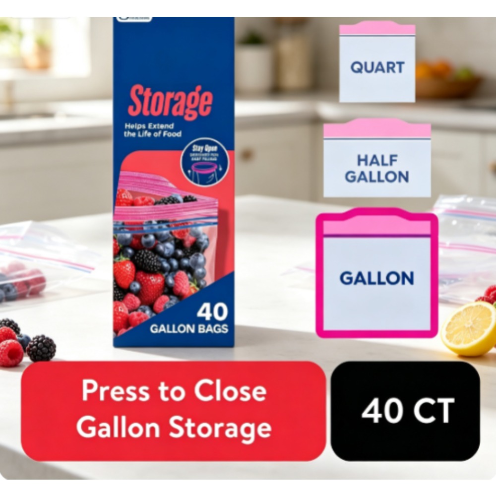 Food Storage Ziploc - Ziploc Marken-Lebensmittel-Aufbewahrungsbeutel, Schulbedarf, mit Grip 'n