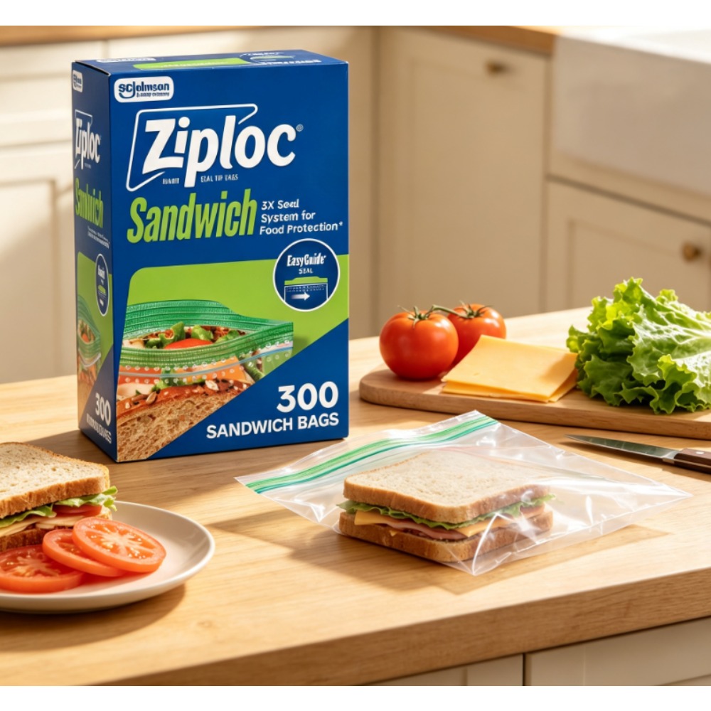 Food Storage Ziploc - Ziploc ® Marken-Sandwichbeutel mit EasyGuide ™