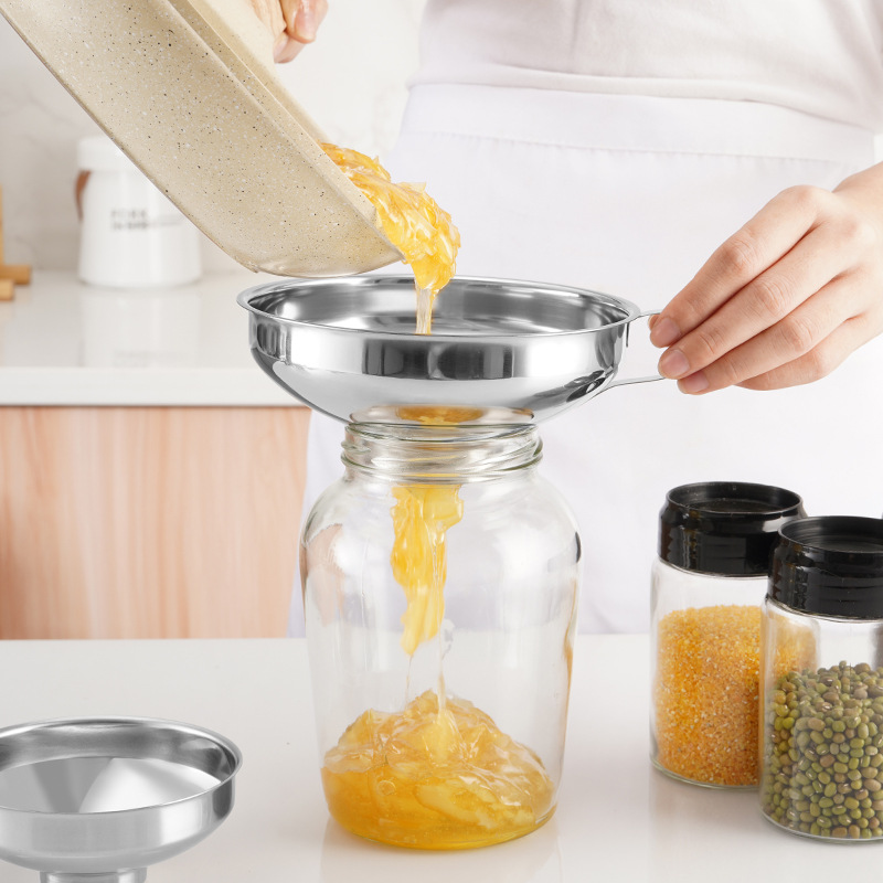 Mason Jar Wide Mouth - Edelstahl-Trichter mit breiter Öffnung, Einmach-Trichter, Tasse,