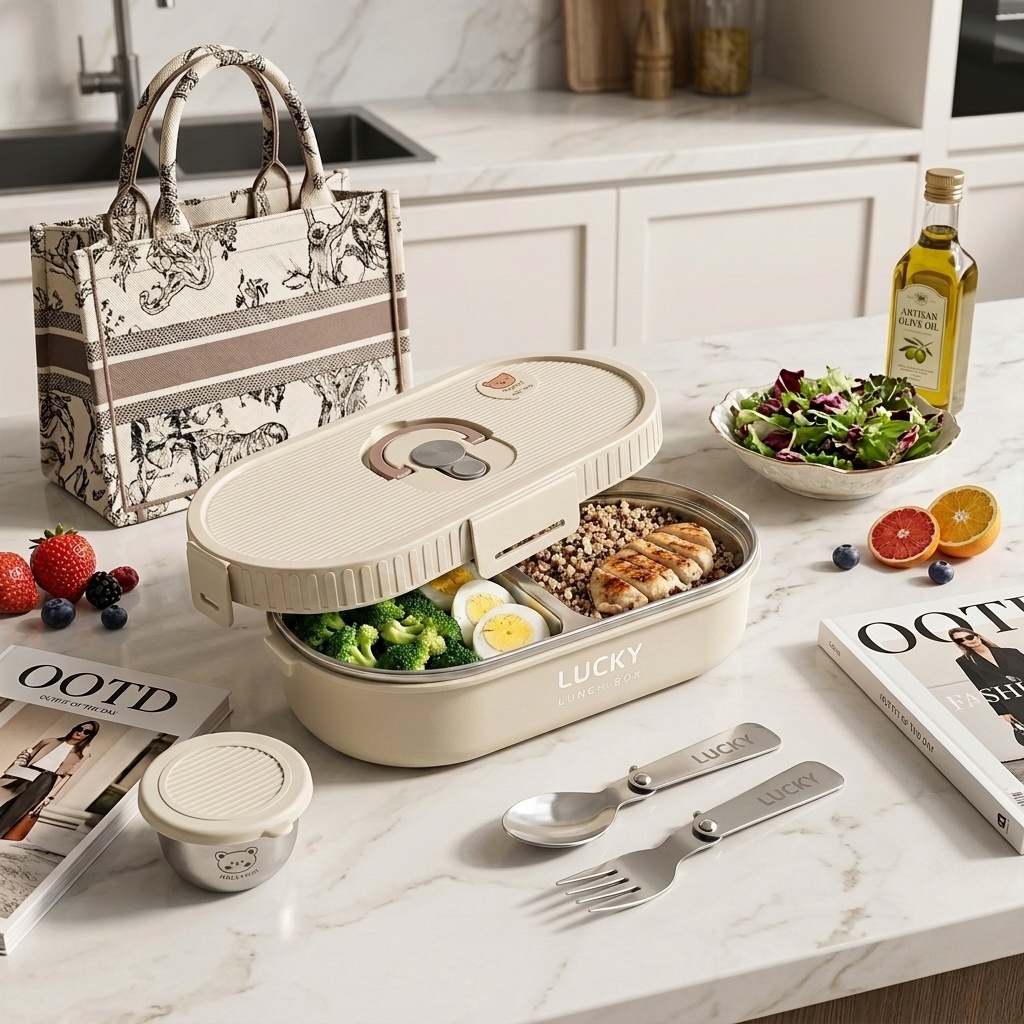 Food Storage Kits - Mikrowellengeeignete 304 Edelstahl Bento Lunchbox Set