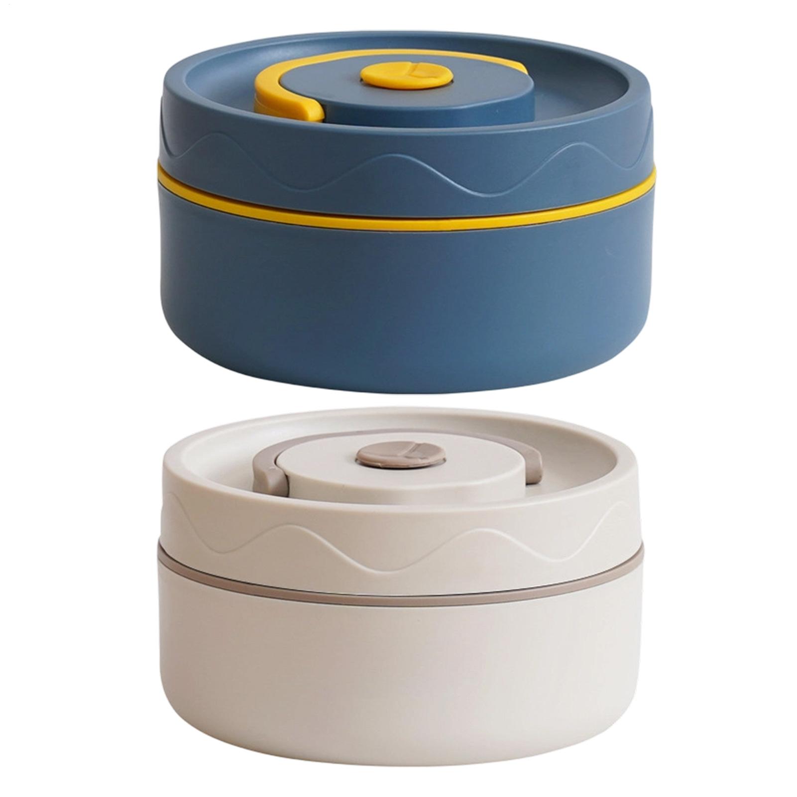 Food Storage Hot Box - 420ml Warmhaltebehälter für Mittagessen Edelstahl Runde