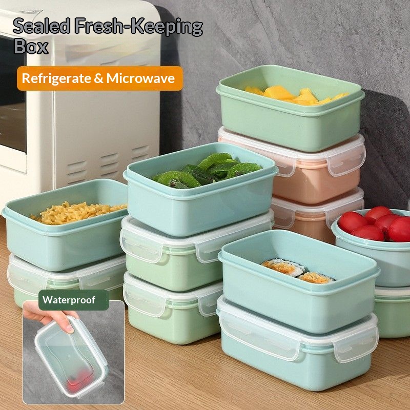 Food Storage Cabinet For Kitchen - Luftdichte Lebensmittelbehälter BPA-frei Stapelbare Auslaufsichere Lunchbox