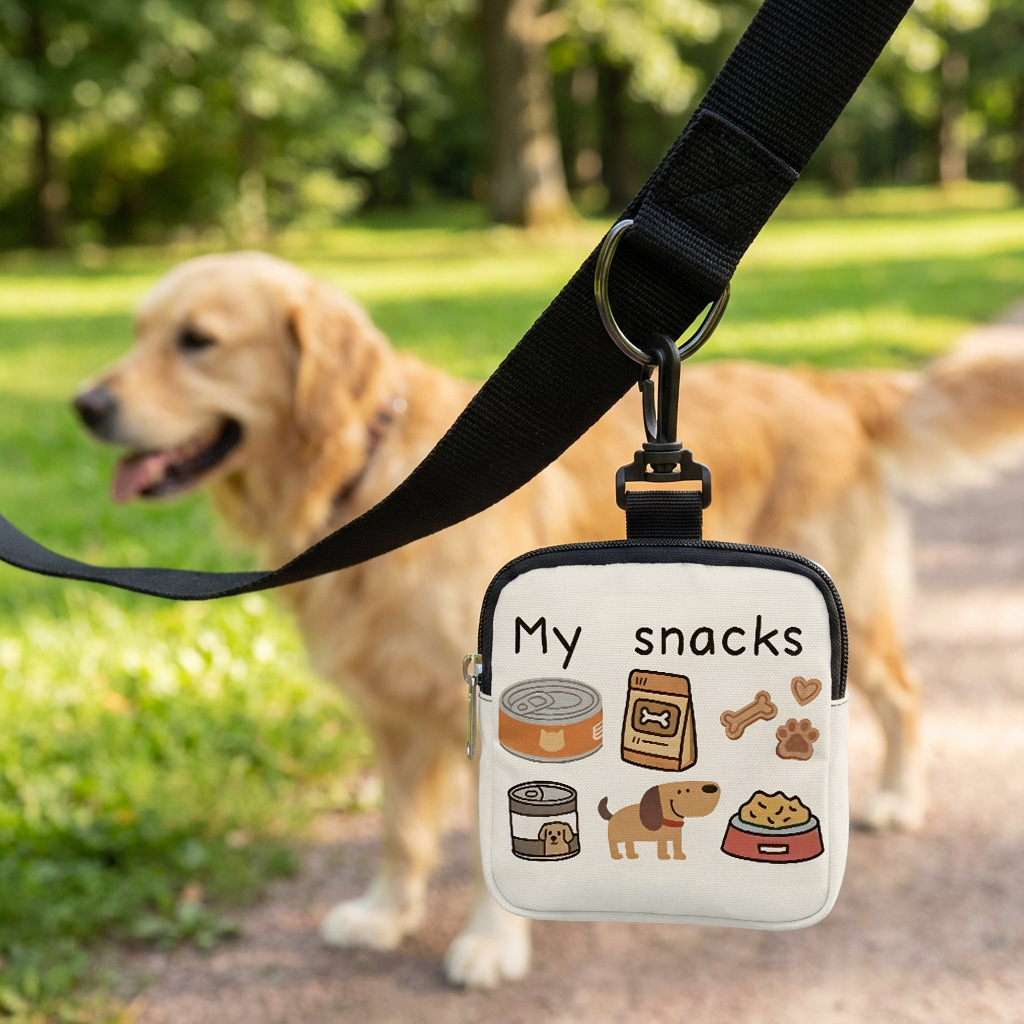Food Storage Bag Organizer - Neue Cartoon-Katzenfuttertasche, Hunde-Pfotenabdruck-Hundefuttertasche, Tier-Snacktasche, tragbare Hundefuttertasche