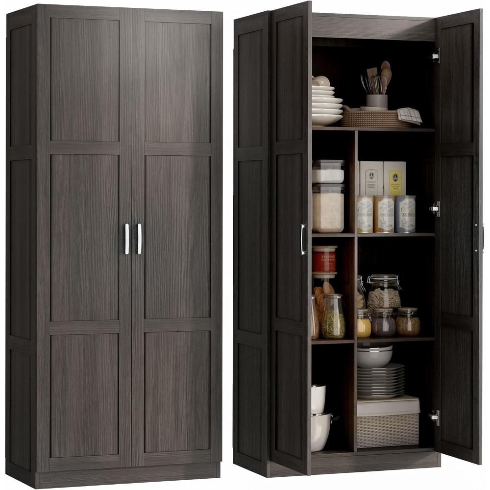Food Storage Kitchen Cabinet - HOMCOM 180 cm hoher Küchenschrank mit
