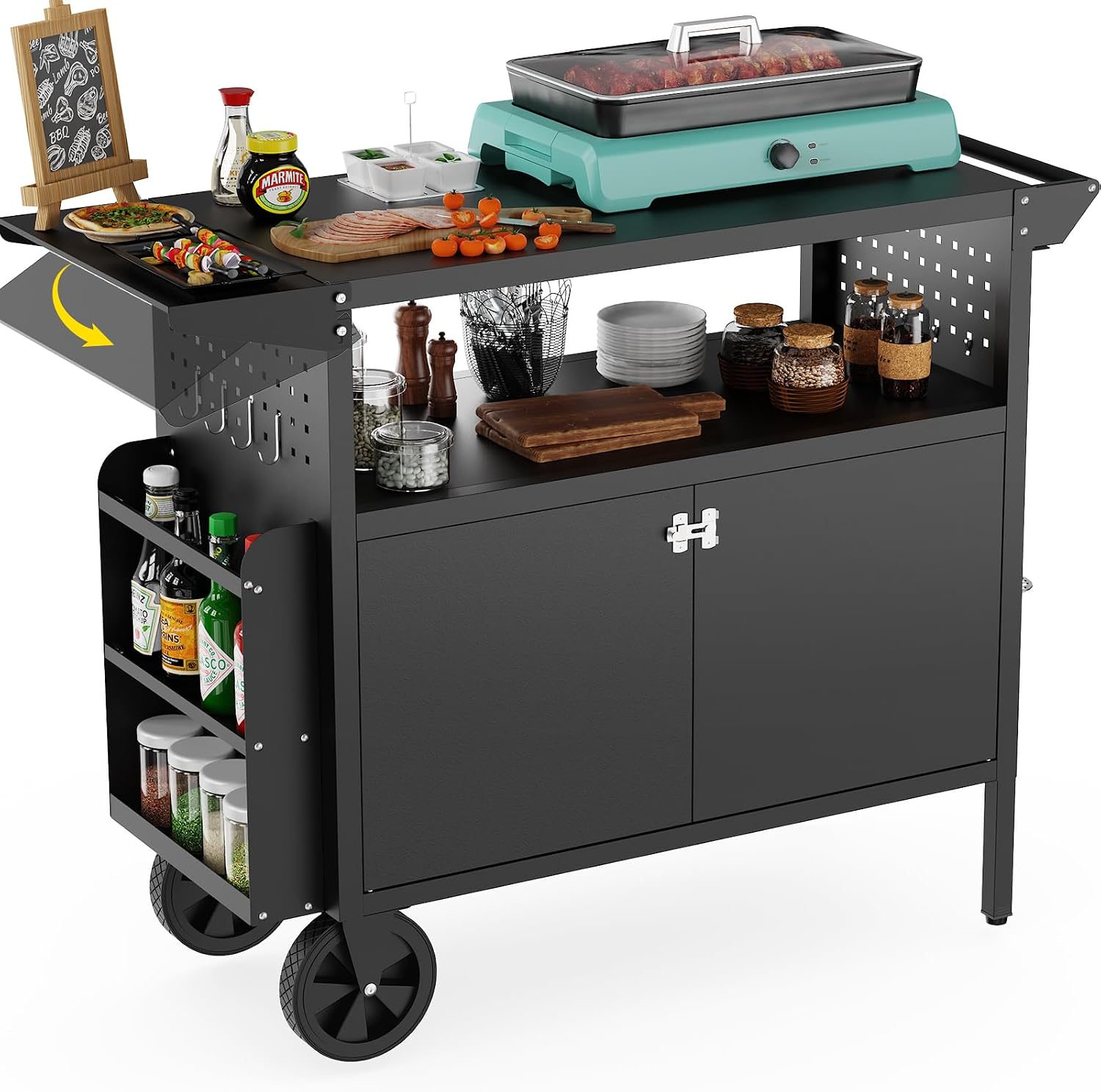 Outdoor-Grillwagen mit Staurau – Food Storage For Camping Bewertung und Preis