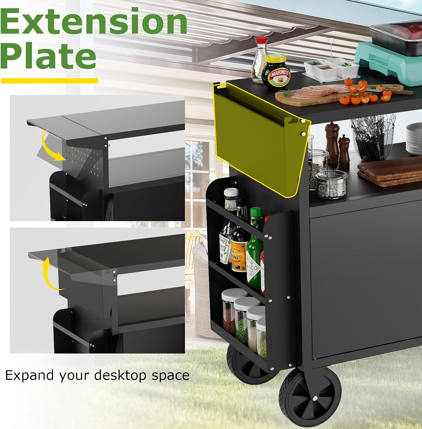 Outdoor-Grillwagen mit Staurau – Food Storage For Camping Bewertung und Preis