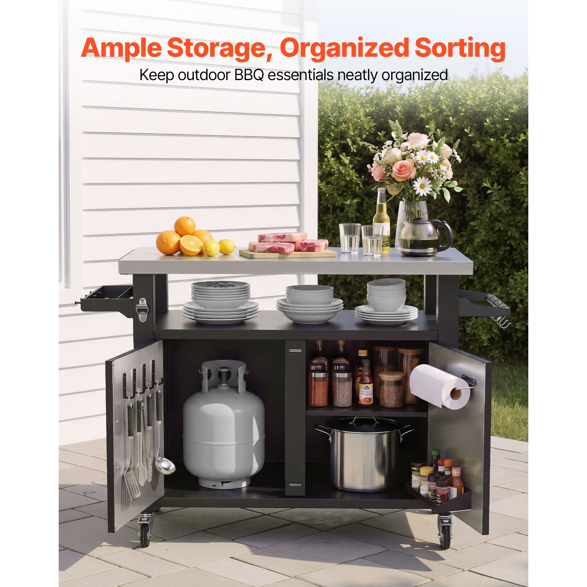 Outdoor-Grillwagen mit Aufbewa – Food Storage Kitchen Cabinet Bewertung und Preis