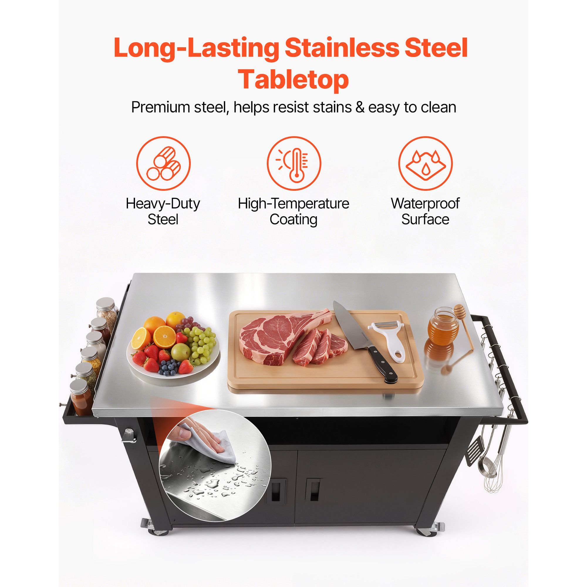Outdoor-Grillwagen mit Aufbewa – Food Storage Kitchen Cabinet Bewertung und Preis