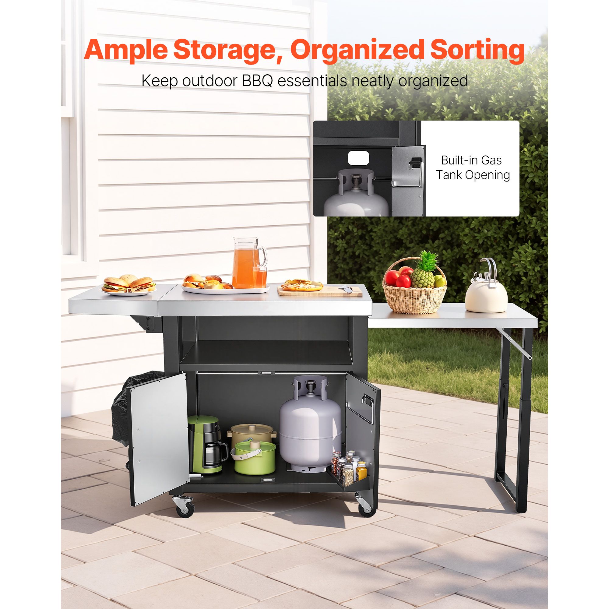 Outdoor-Grillwagen mit Aufbewa – Food Storage Kitchen Cabinet Bewertung und Preis