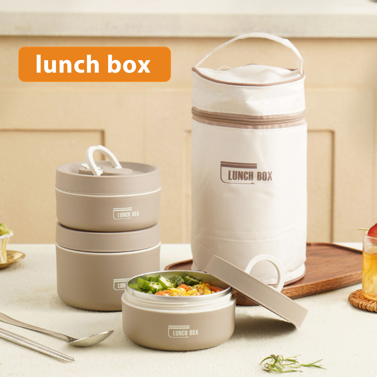 Isoliertes Lunchbox-Set mit Au – Food Storage Hot Bewertung und Preis
