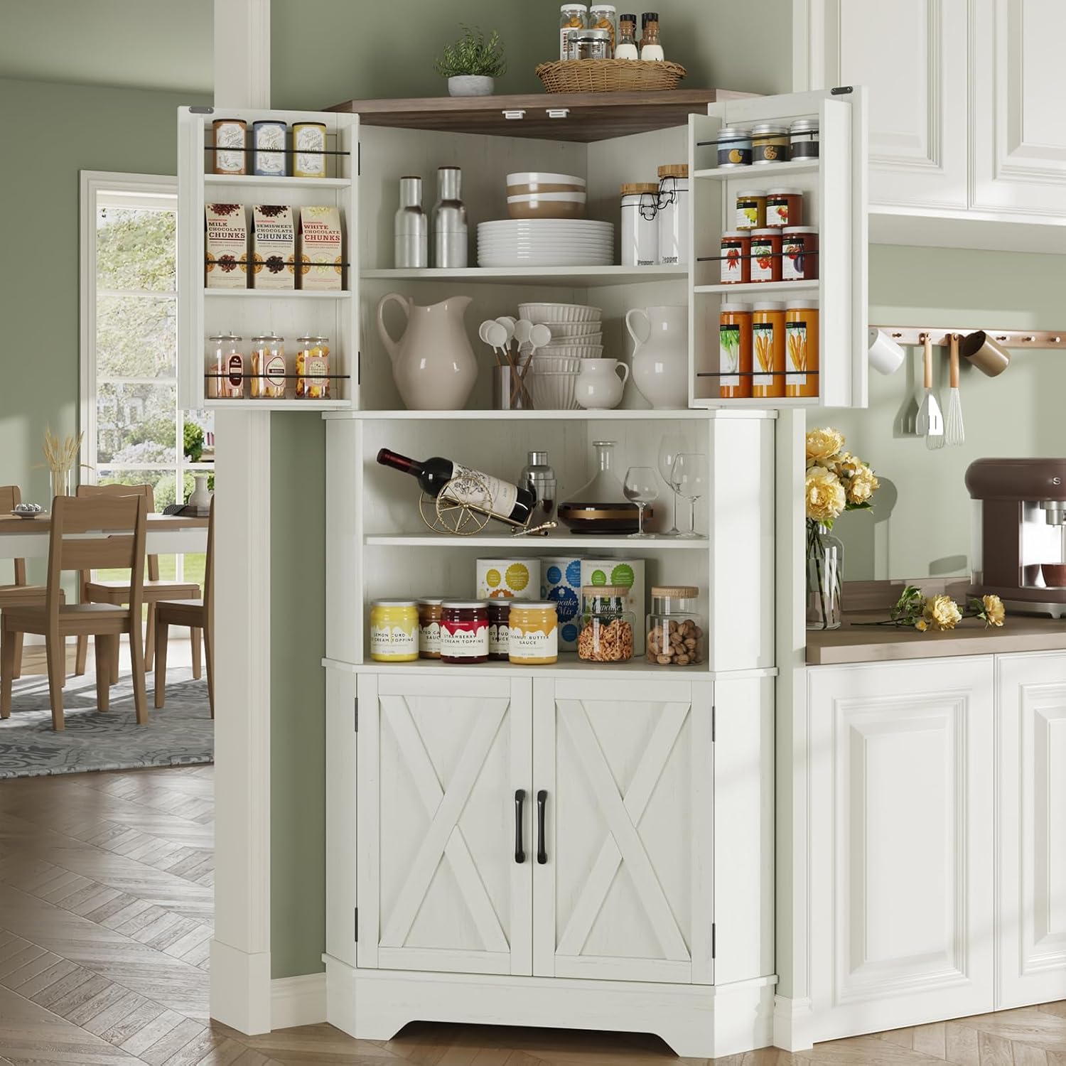 # Eckschrank, 67''H Küchenvorr – Food Storage Kitchen Cabinet Bewertung und Preis