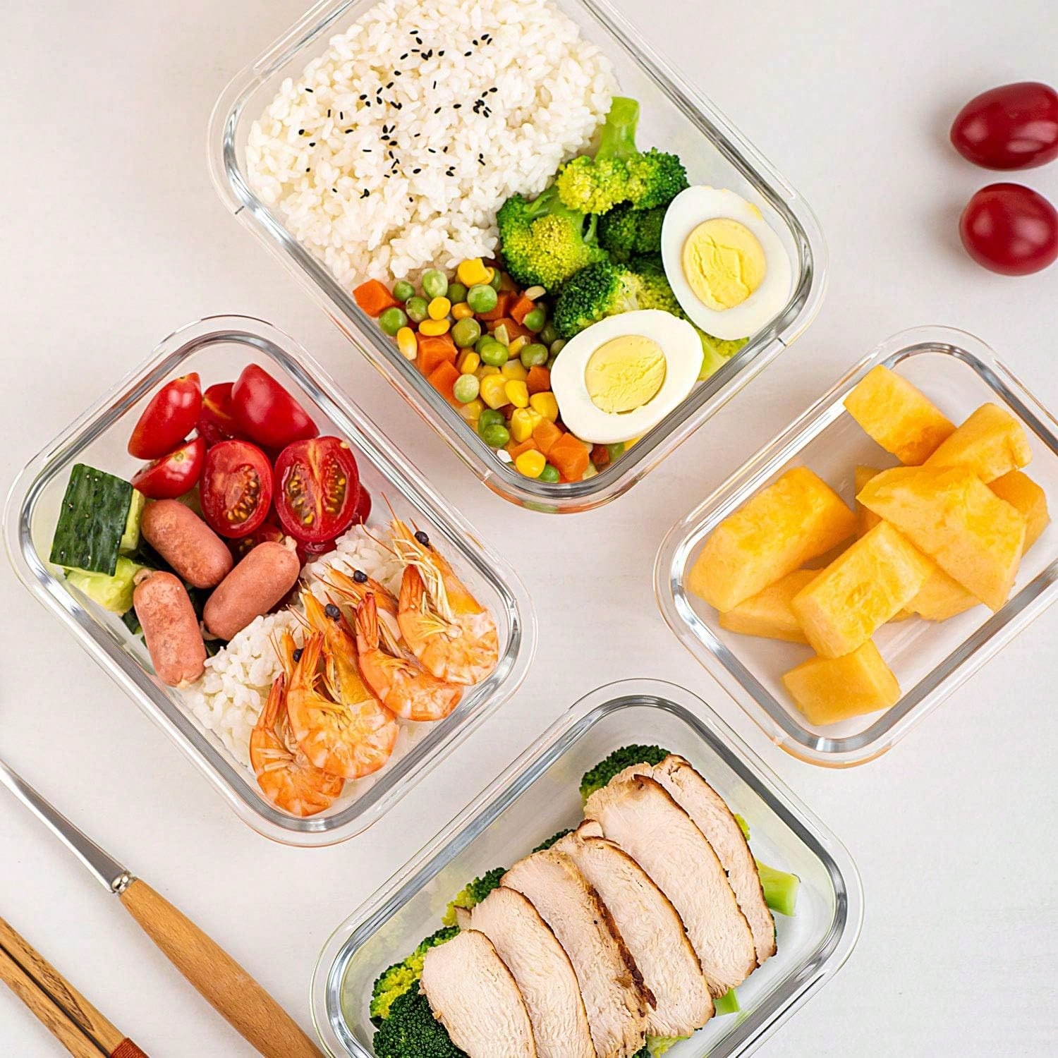 10er-Pack Glas-Mahlzeitbehälte – Food Storage Cabinet Bewertung und Preis
