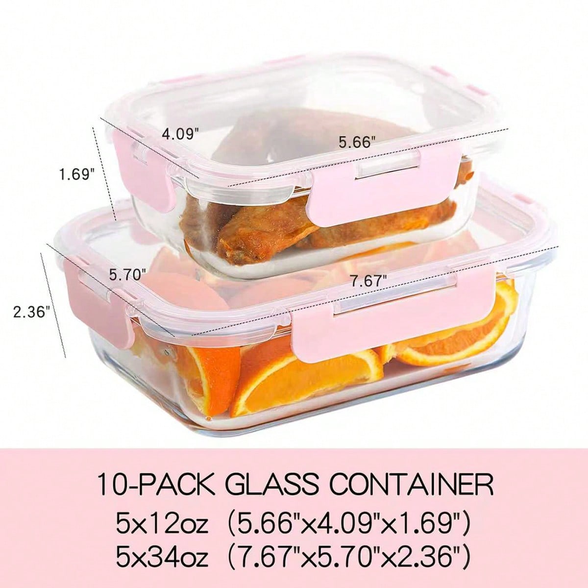 10er-Pack Glas-Mahlzeitbehälte – Food Storage Cabinet Bewertung und Preis