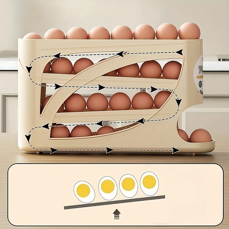 2-4-stöckiger rollbarer Eierbe – Food Storage Cabinet For Kitchen Bewertung und Preis