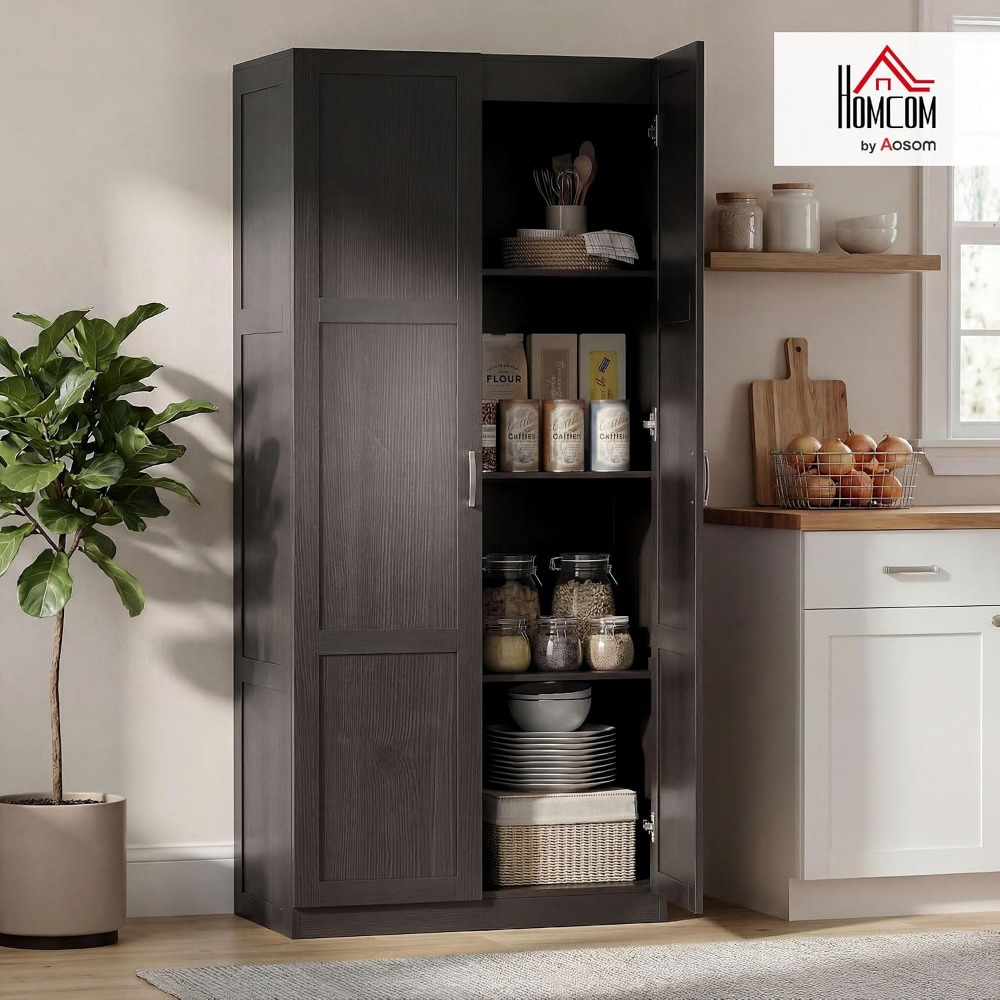 HOMCOM 180 cm hoher Küchenschr – Food Storage Kitchen Cabinet Bewertung und Preis