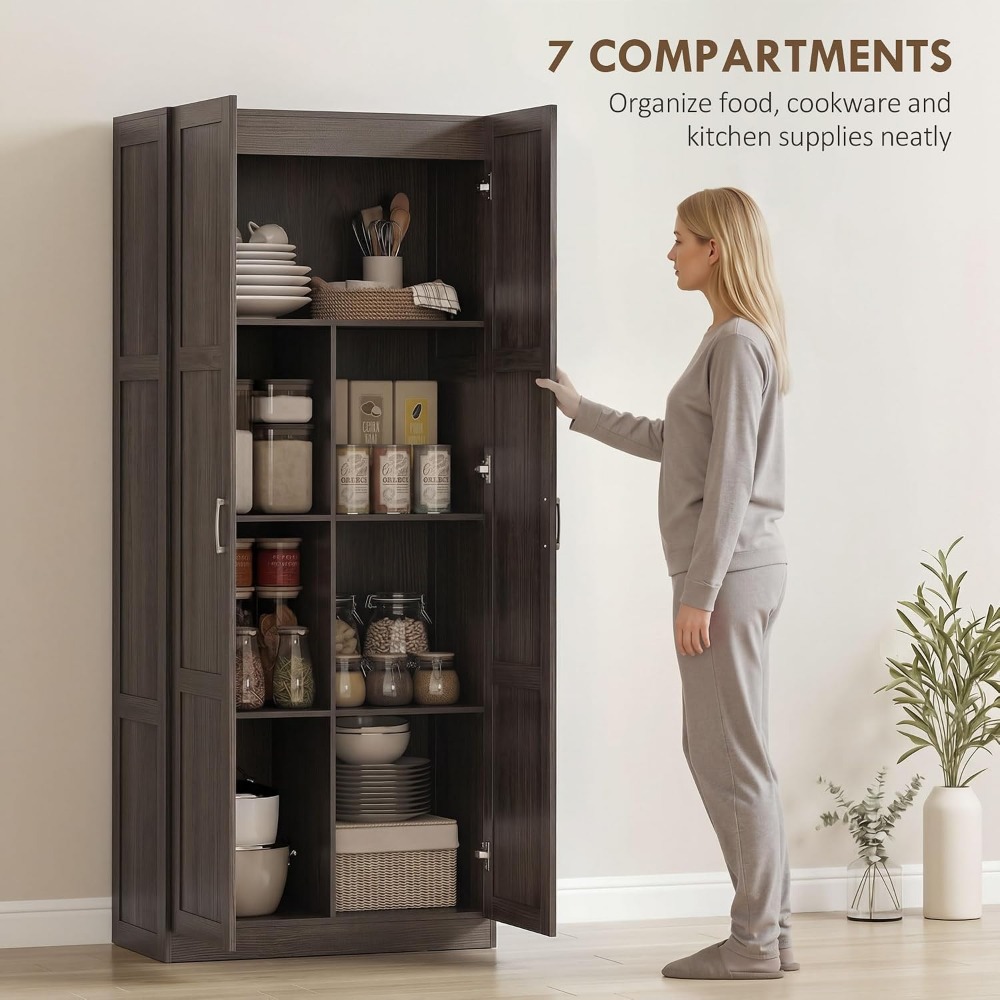 HOMCOM 180 cm hoher Küchenschr – Food Storage Kitchen Cabinet Bewertung und Preis