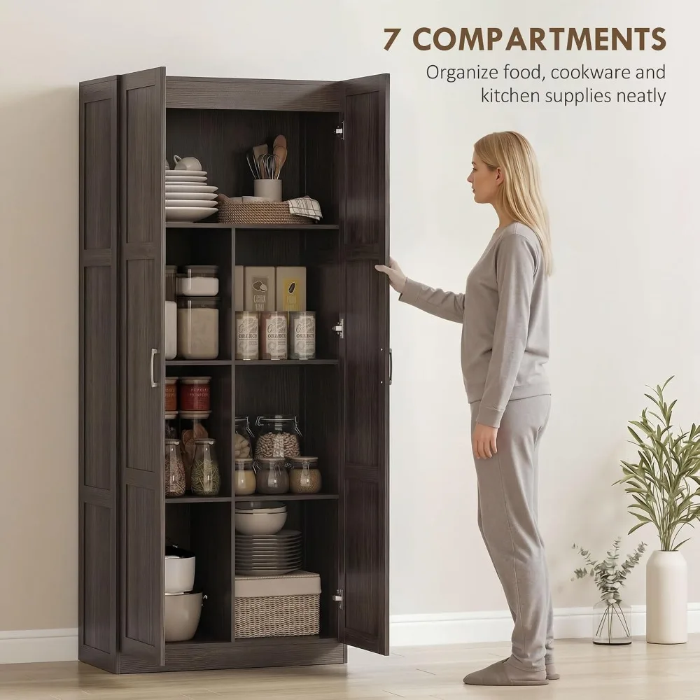 HOMCOM 180 cm hoher Küchenschr – Food Storage Kitchen Cabinet Bewertung und Preis