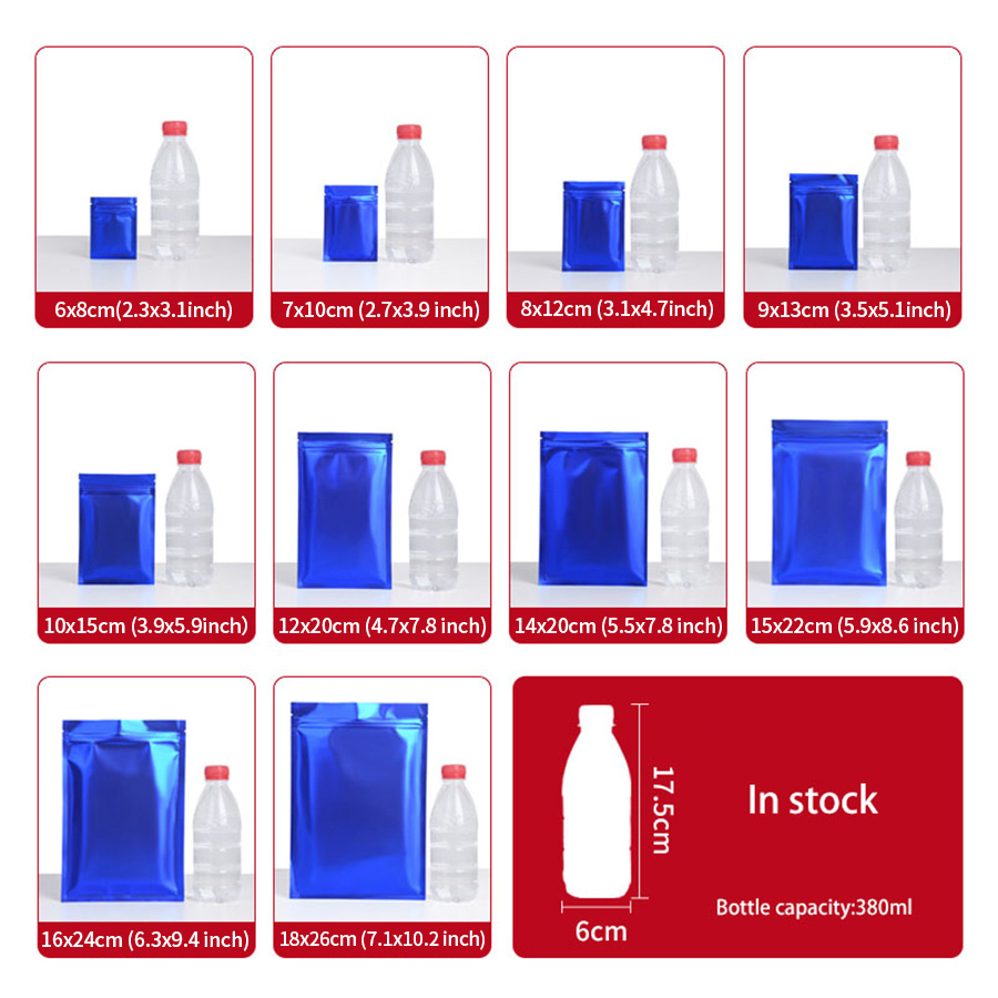 100 Stück matte blaue Folien-R – Food Storage For Bewertung und Preis