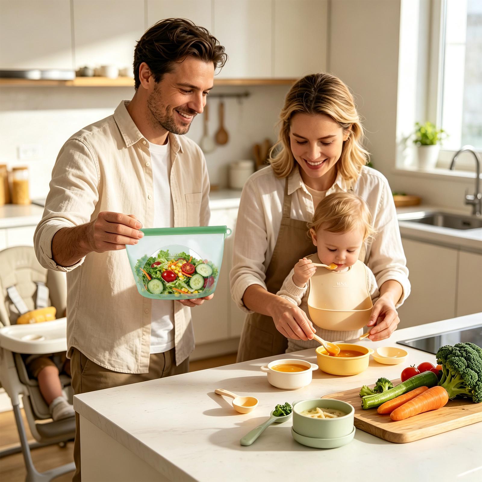 Silikon-Lebensmittel-Aufbewahr – Food Storage Ziploc Bewertung und Preis
